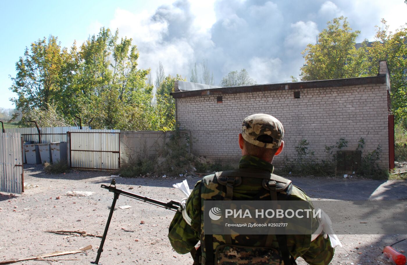 Бои в районе аэропорта города Донецка