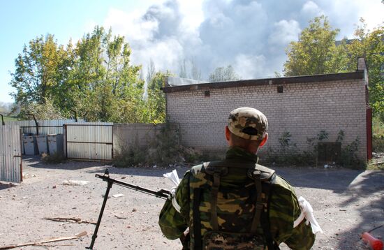 Бои в районе аэропорта города Донецка