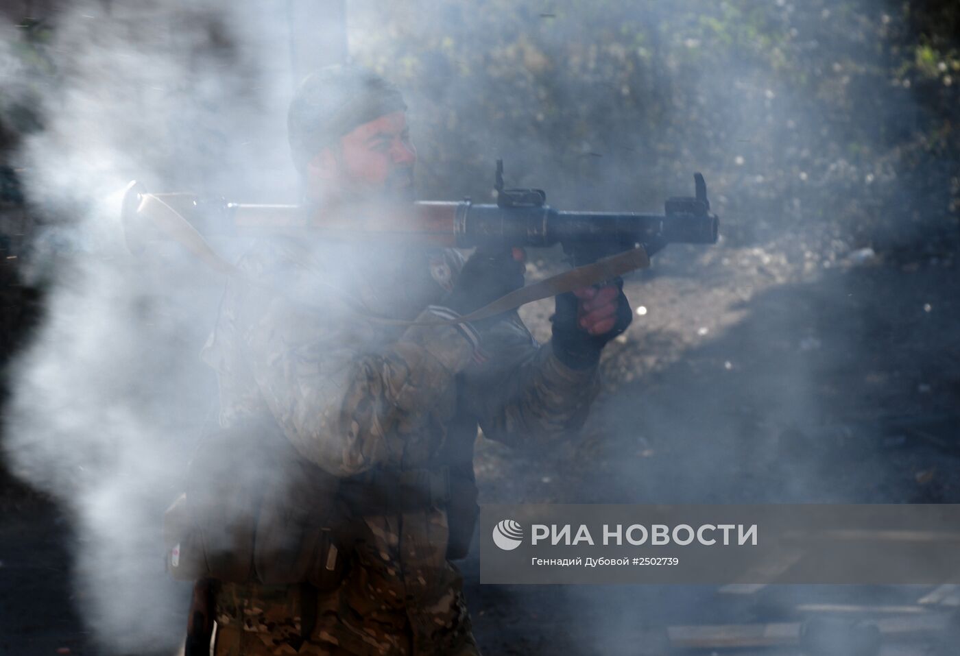 Бои в районе аэропорта города Донецка