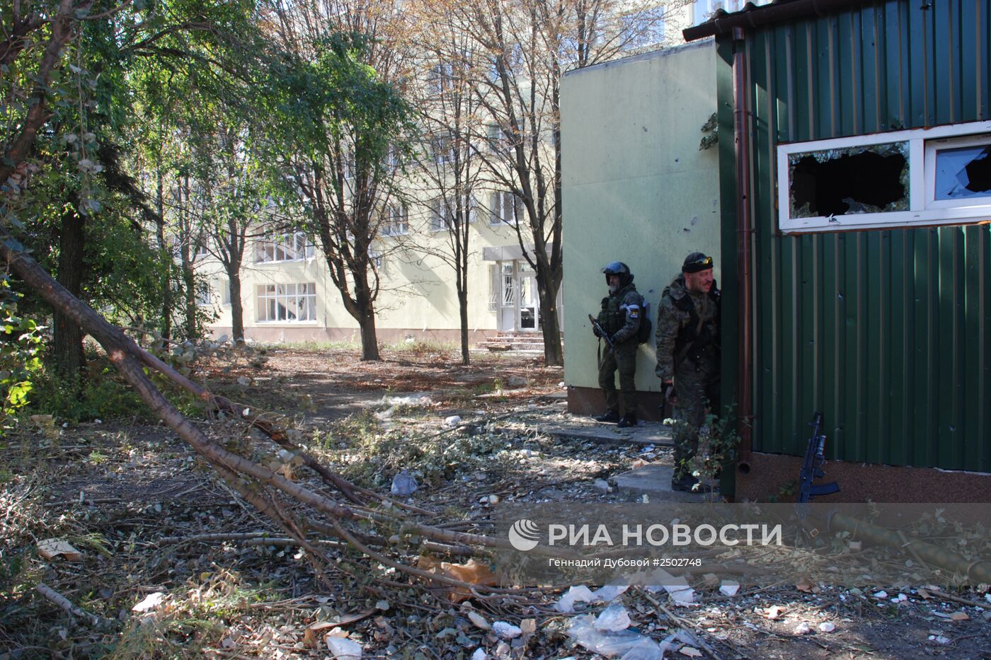 Бои в районе аэропорта города Донецка