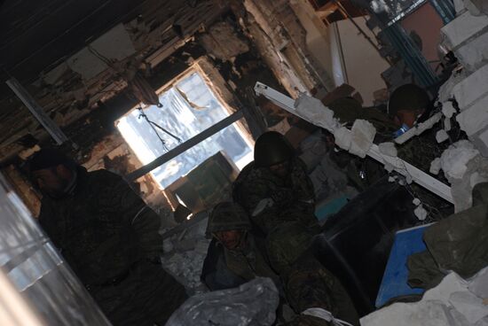 Бои в районе аэропорта города Донецка