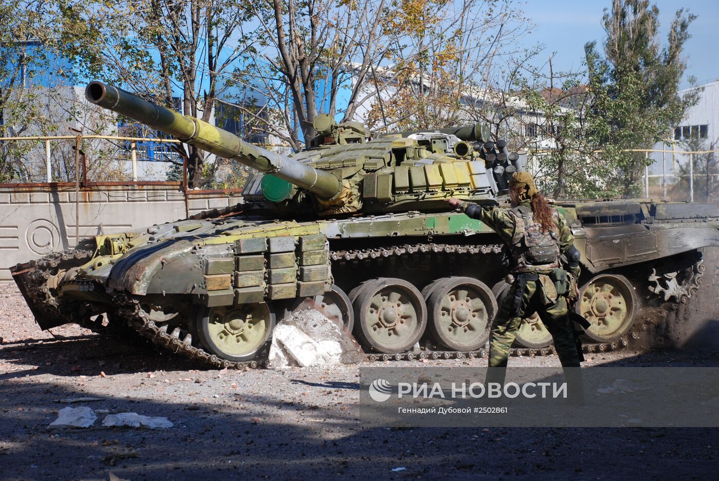 Бои в районе аэропорта города Донецка