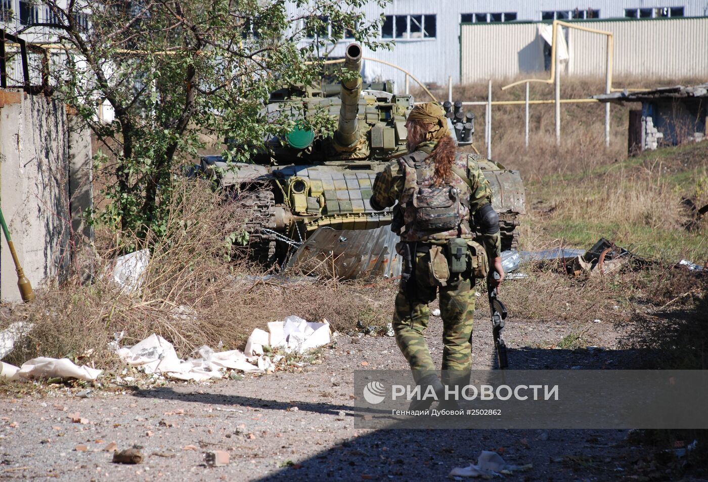 Бои в районе аэропорта города Донецка