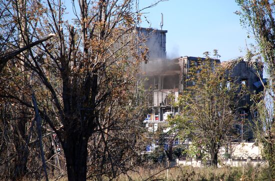 Бои в районе аэропорта города Донецка