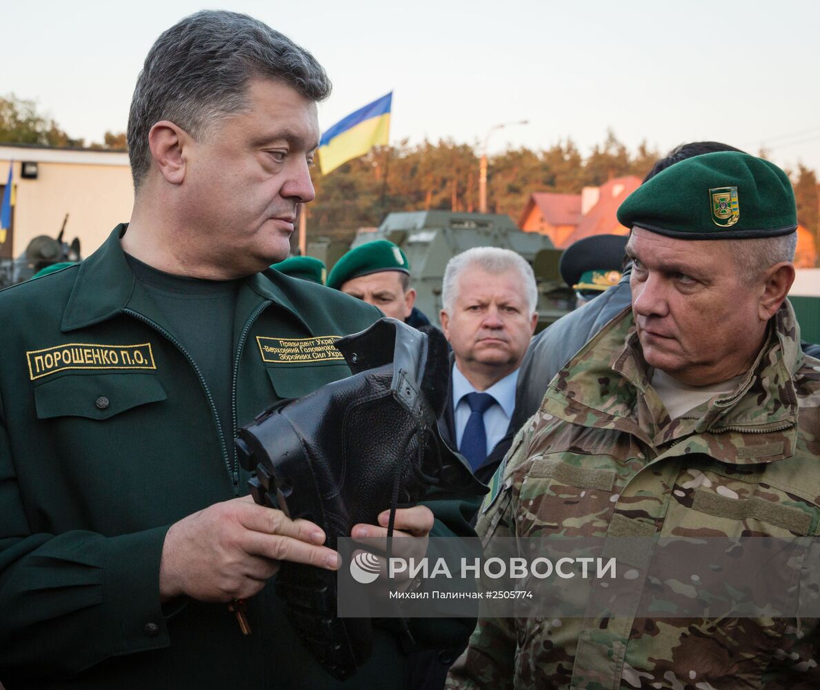 П.Порошенко проверил готовность к зиме отдельной комендатуры охраны Государственной пограничной службы Украины