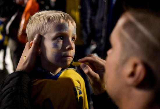 Футбол. Отборочный матч ЧЕ-2016. Швеция - Россия