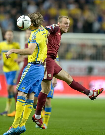 Футбол. Отборочный матч ЧЕ-2016. Швеция - Россия