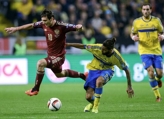 Футбол. Отборочный матч ЧЕ-2016. Швеция - Россия