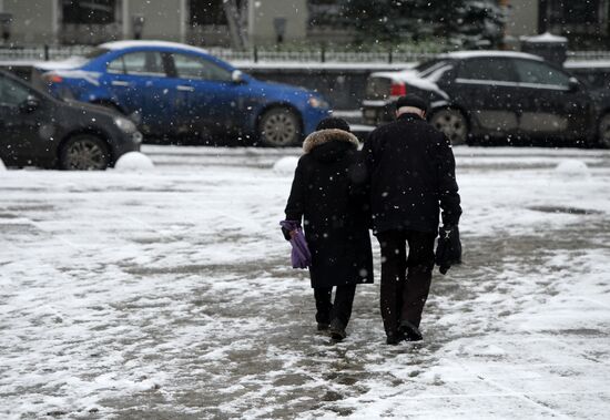 Первый снег в Екатеринбурге