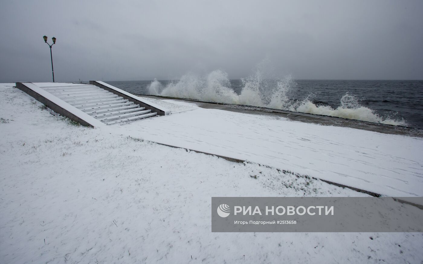 Первый снег в Петрозаводске
