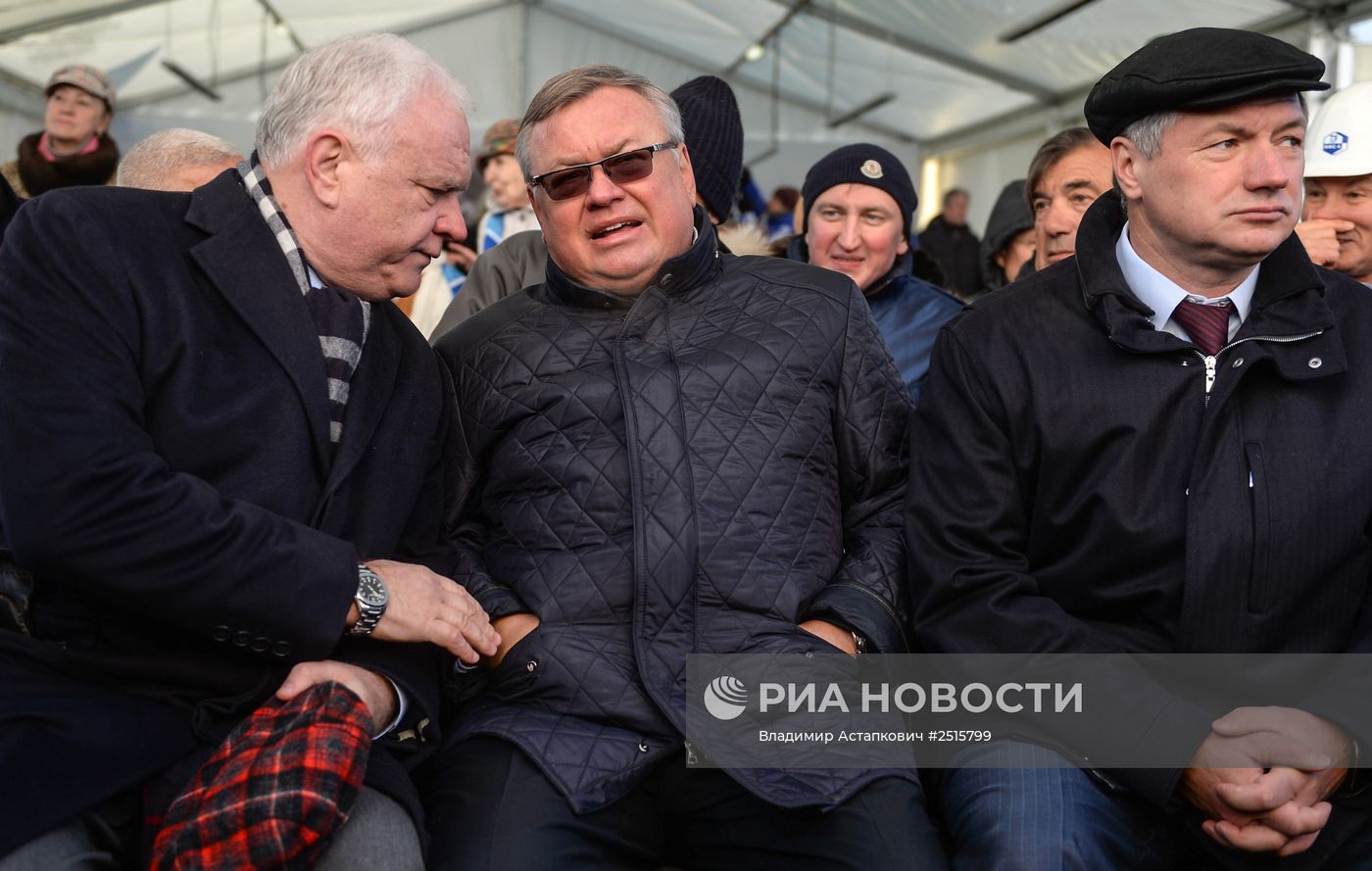 Закладка памятной капсулы на стадионе "ВТБ Арена" в Москве