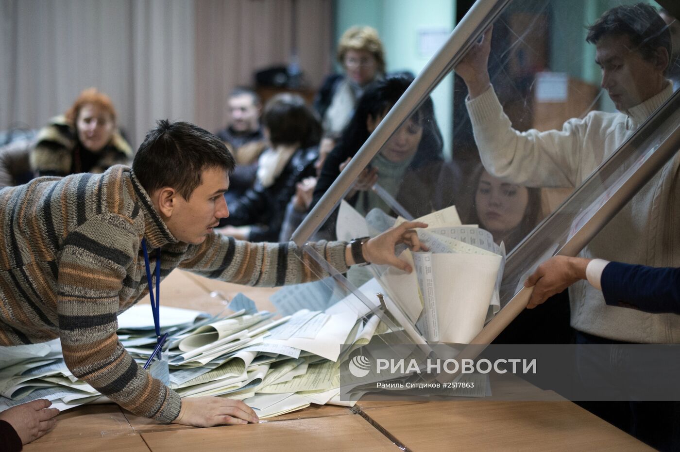 Подсчет голосов по результатам выборов в Верховную раду Украины