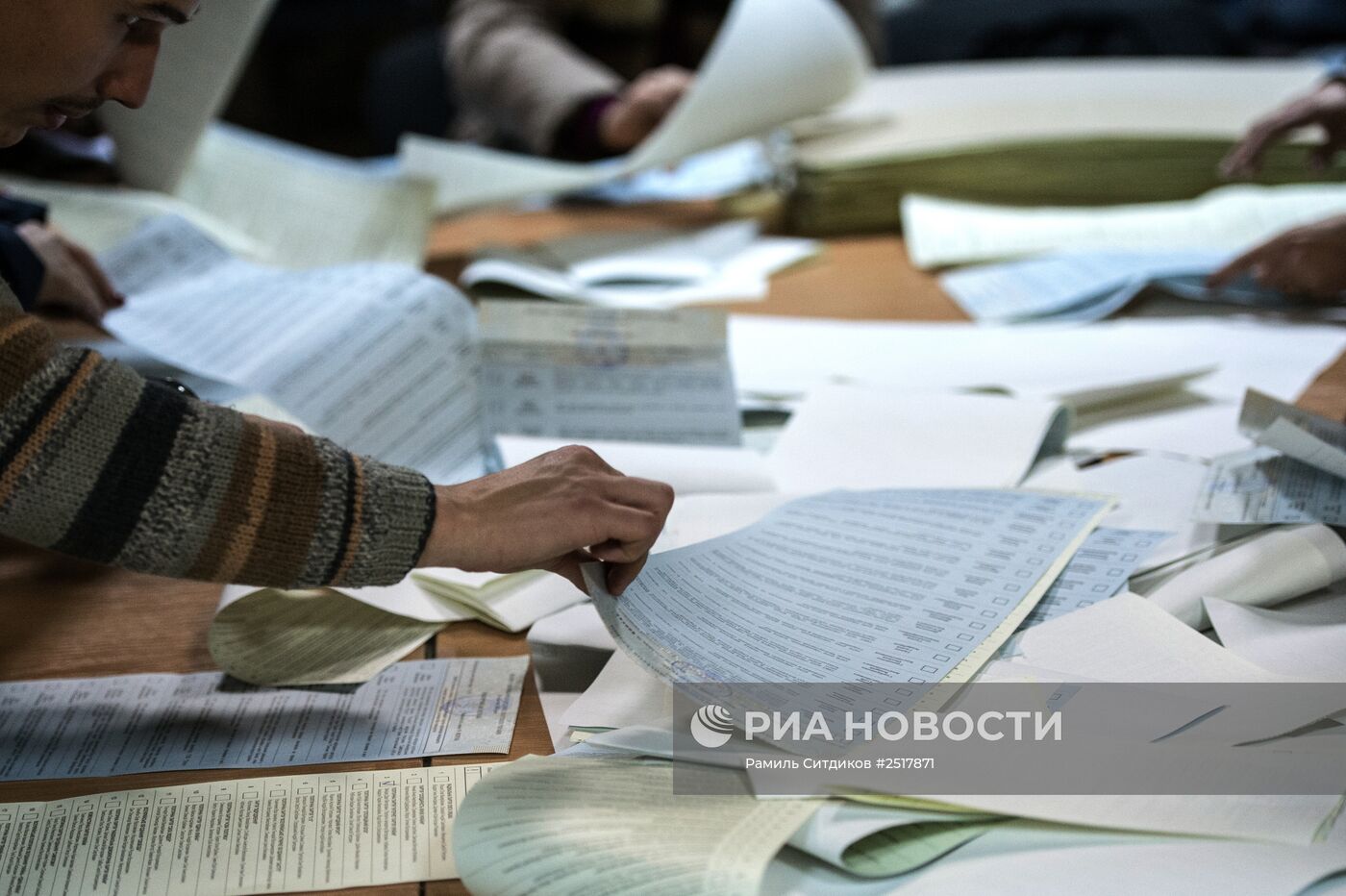 Подсчет голосов по результатам выборов в Верховную раду Украины