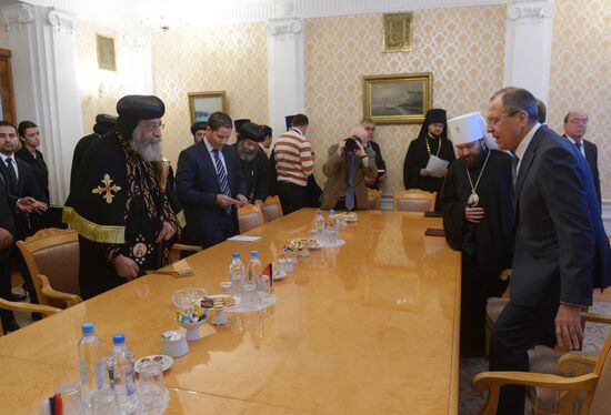 Встреча главы МИД РФ С.Лаврова с Александрийским папой