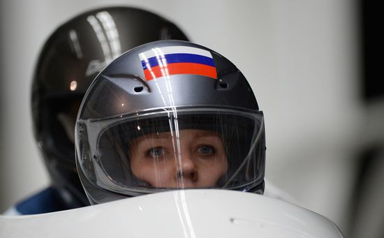 Бобслей. Чемпионат России. Двойки. Первый день