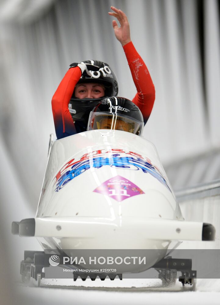 Бобслей. Чемпионат России. Двойки. Первый день