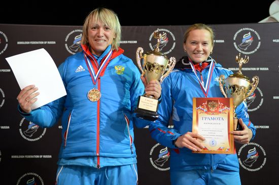 Бобслей. Чемпионат России. Двойки. Первый день