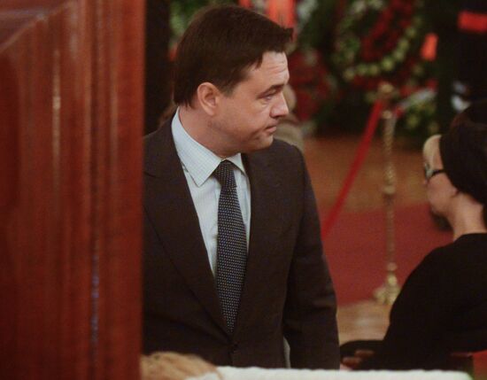 Прощание с вице-спикером Госдумы РФ Людмилой Швецовой в Москве