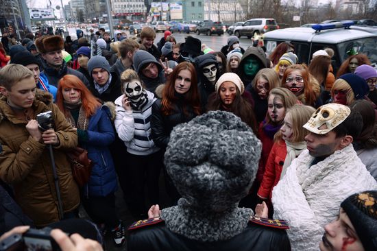 Празднование Хэллоуина в Новосибирске