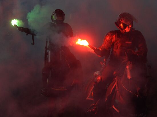 Боевая учеба кавалерийского полка московской полиции