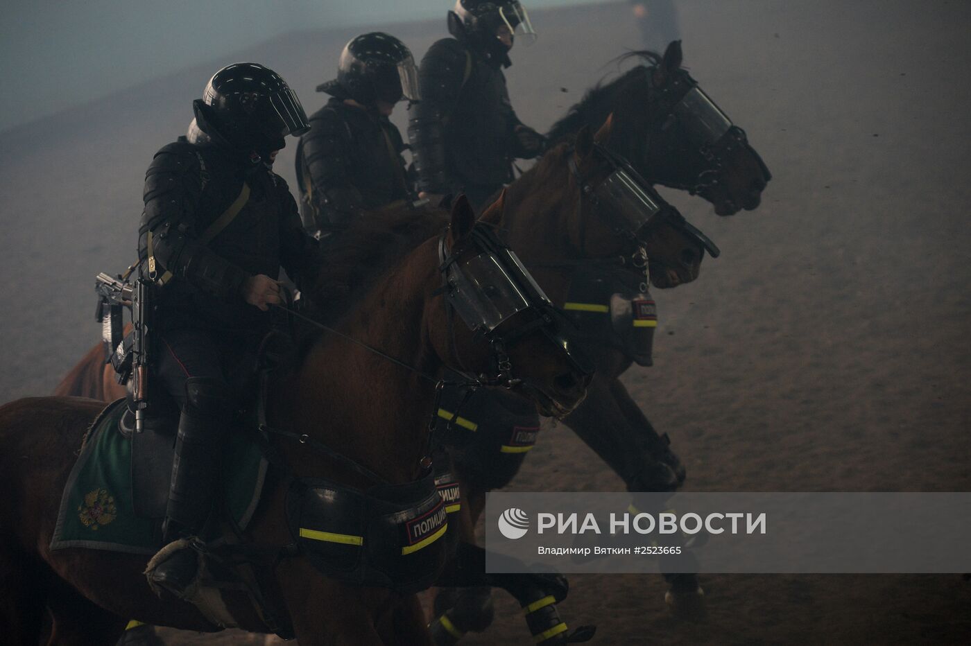 Боевая учеба кавалерийского полка московской полиции