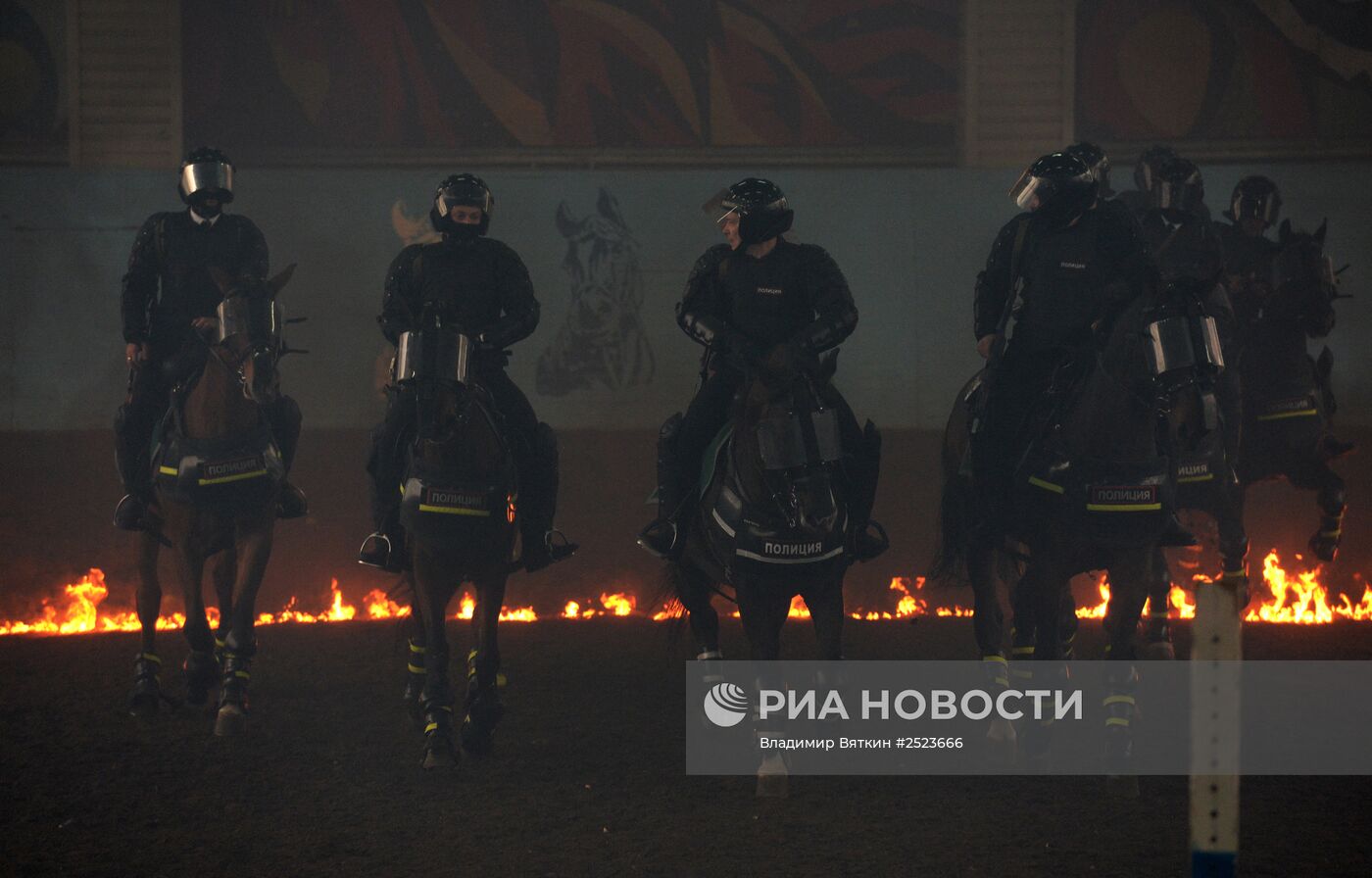 Боевая учеба кавалерийского полка московской полиции