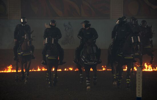 Боевая учеба кавалерийского полка московской полиции