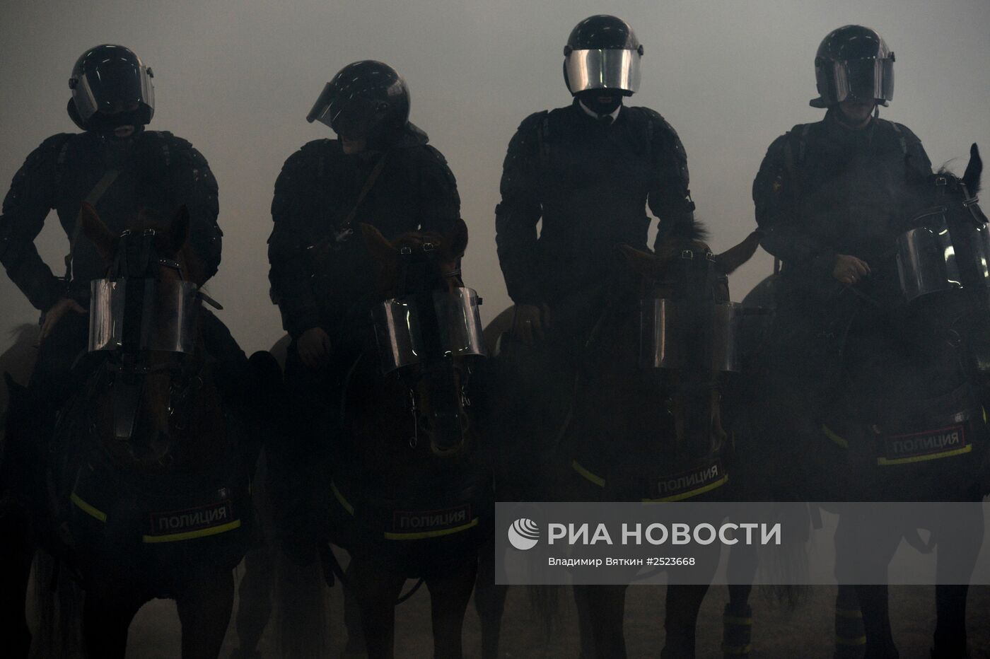 Боевая учеба кавалерийского полка московской полиции