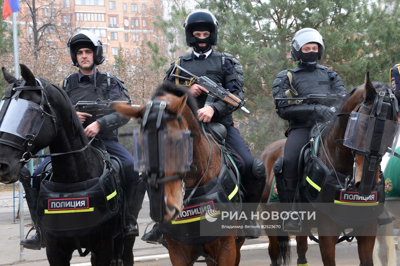 Боевая учеба кавалерийского полка московской полиции