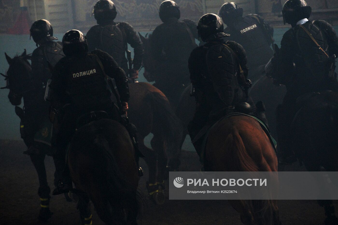 Боевая учеба кавалерийского полка московской полиции