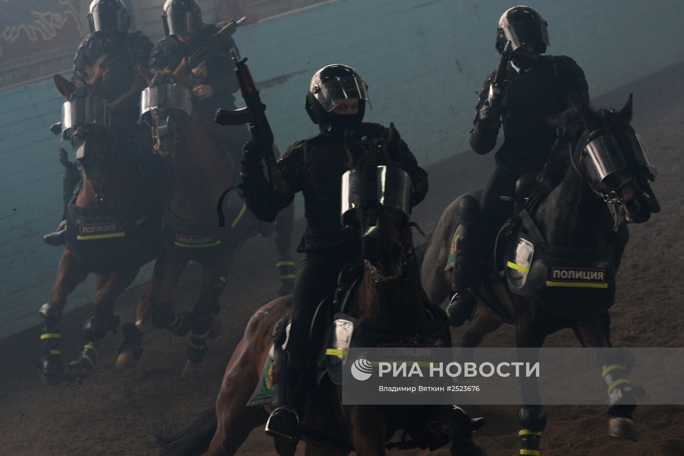 Боевая учеба кавалерийского полка московской полиции