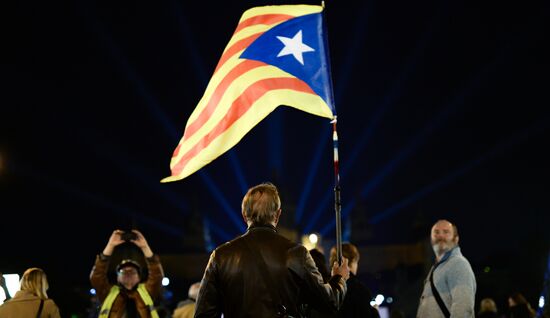 Митинг в поддержку независимости Каталонии в Барселоне