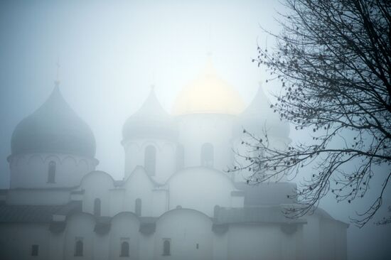 Туман в Великом Новгороде