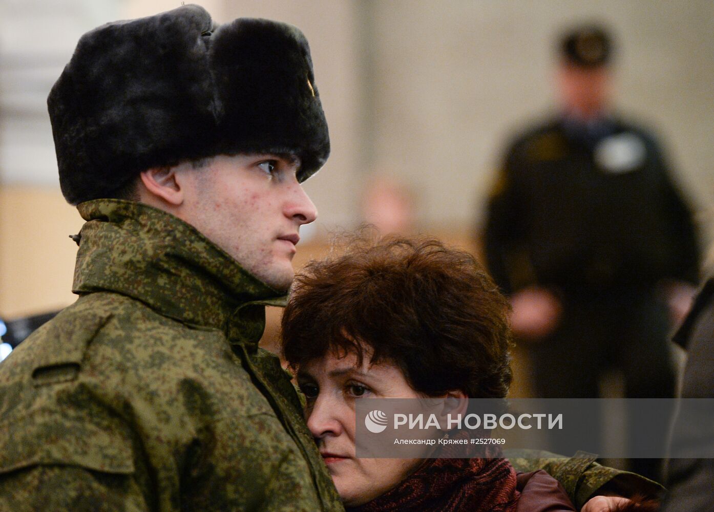 Отправка призывников в Президентский полк