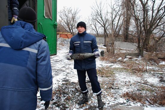 Обезвреживание снарядов на Донбассе