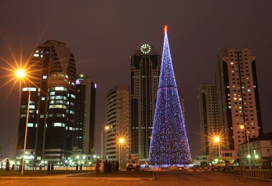 Главная новогодняя елка Чеченской Республики