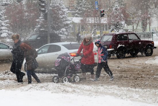 Снегопад в Ростовской области