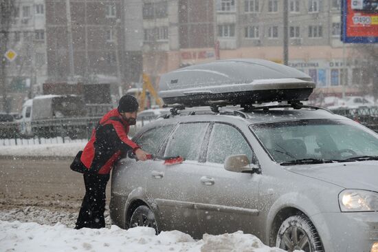 Снегопад в Ростовской области
