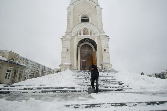 Снегопад в Ростовской области