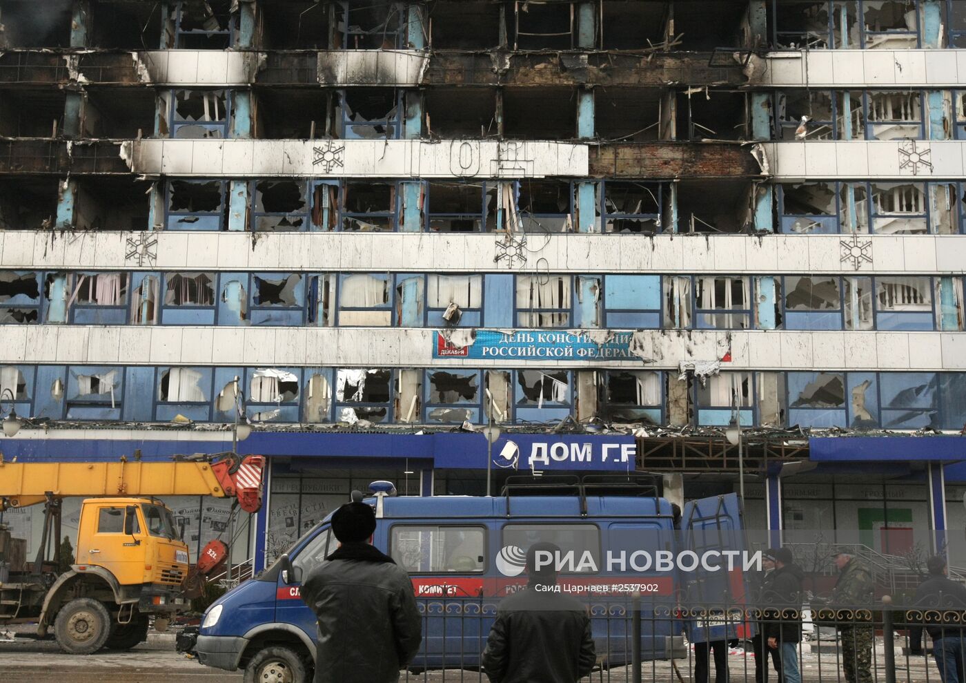 Cпецоперация в Доме печати в Грозном