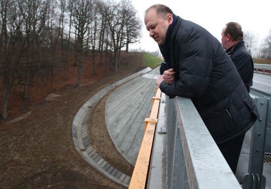 Открытие нового моста на трассе Калининград — Мамоново — граница Республики Польша