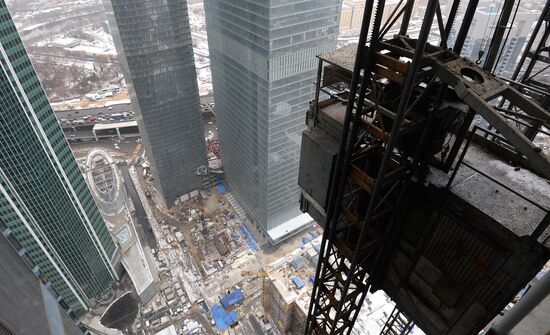 Строительство башни "Восток" комплекса "Башня Федерация" в Москве