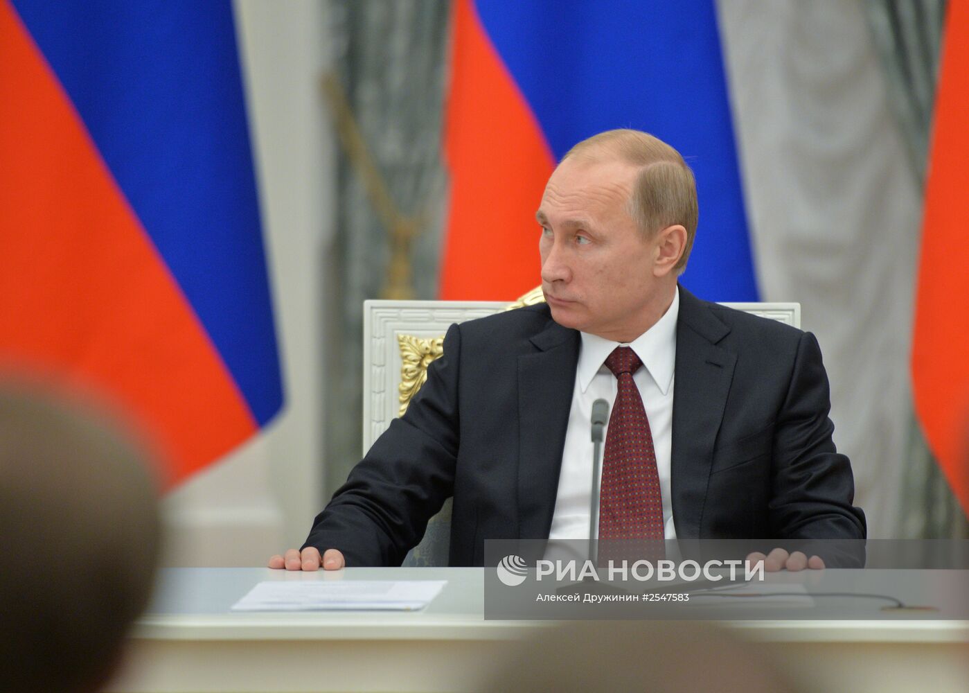 Встреча В.Путина с представителями палат Федерального Собрания РФ
