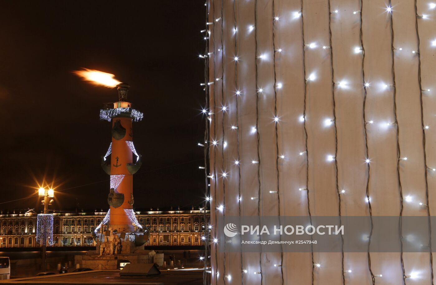 Предновогодний вечерний Санкт-Петербург