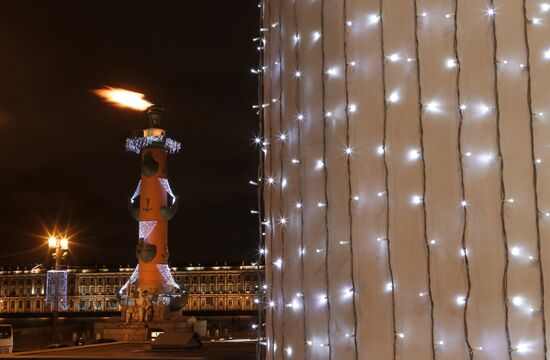 Предновогодний вечерний Санкт-Петербург