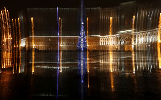 Предновогодний вечерний Санкт-Петербург