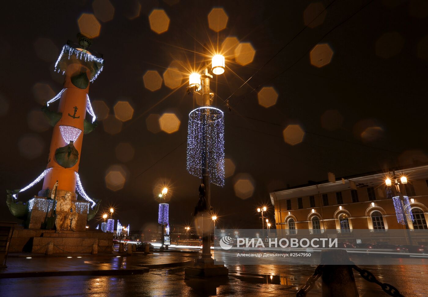 Предновогодний вечерний Санкт-Петербург