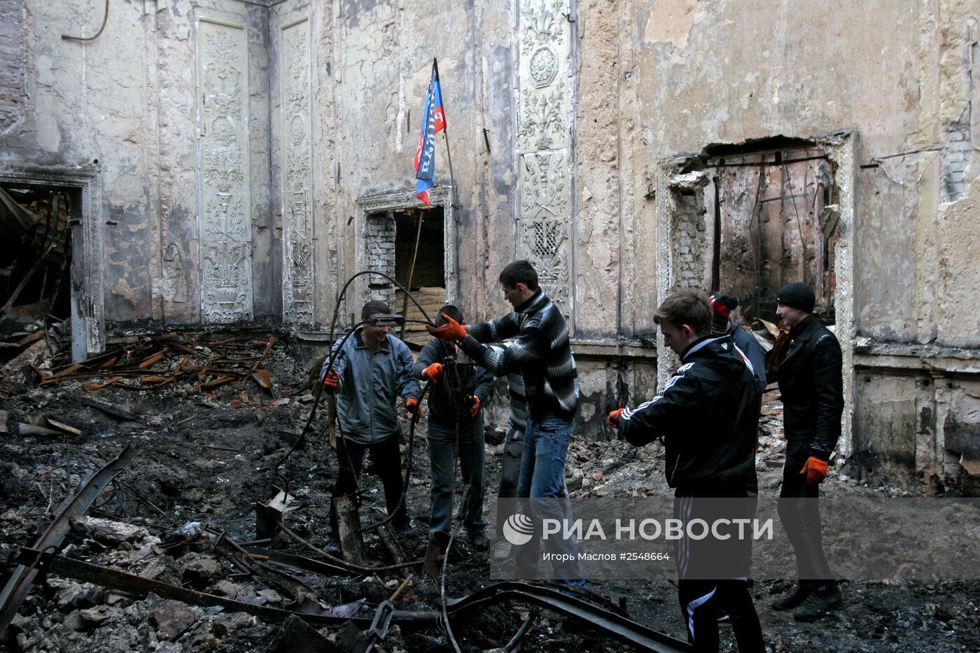Восстановительные работы в Донецке