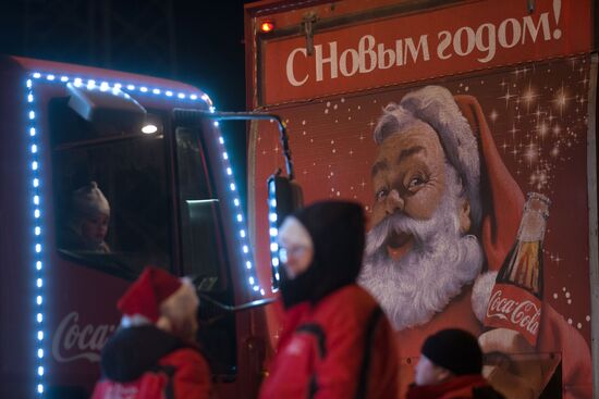 Праздничный караван Coca-Cola в Санкт-Петербурге