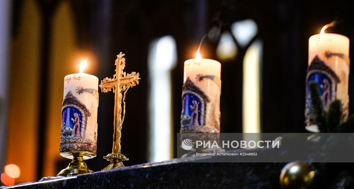Празднование католического Рождества в Москве
